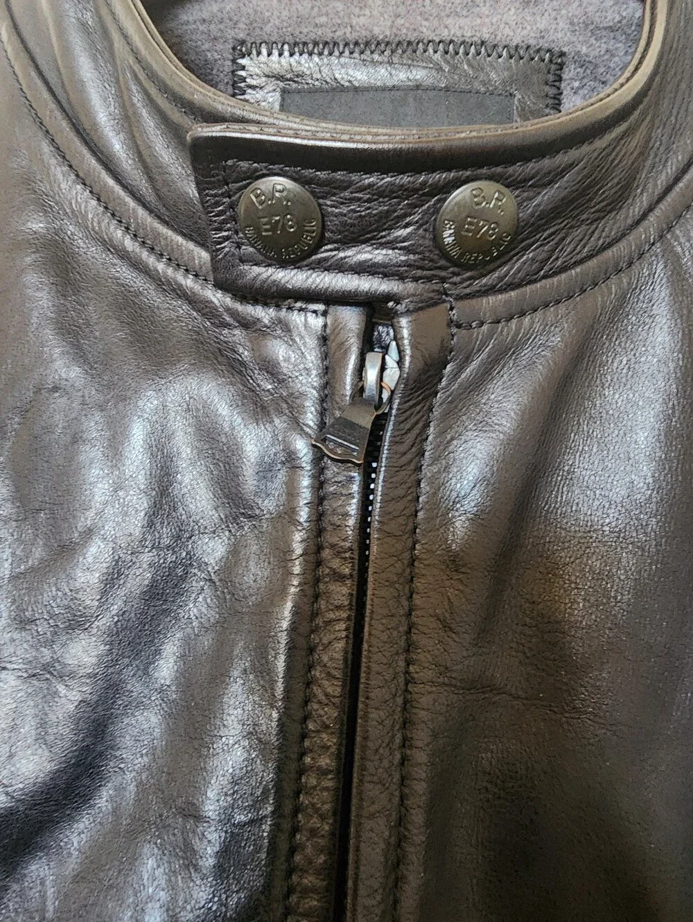 Banana Republic Black Leather Bomber Jacket